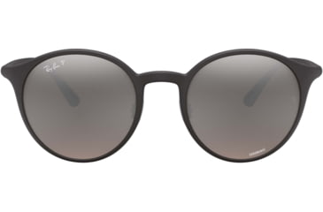 Image of Ray-Ban RB4336 Chromance Sunglasses, Matte Black, Grey Mirror Silver Chromance, 50, RB4336CH-601S5J-50