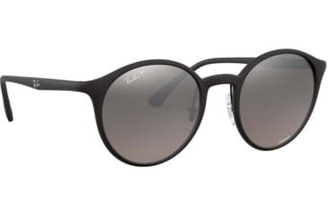 Image of Ray-Ban RB4336 Chromance Sunglasses, Matte Black, Grey Mirror Silver Chromance, 50, RB4336CH-601S5J-50