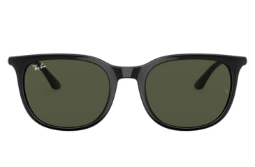 Image of Ray-Ban RB4386F Sunglasses, Black Frame, Green Lens, Asian Fit, 55, RB4386F-601-31-55