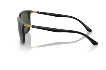 Image of Ray-Ban RB4386F Sunglasses, Black Frame, Green Lens, Asian Fit, 55, RB4386F-601-31-55