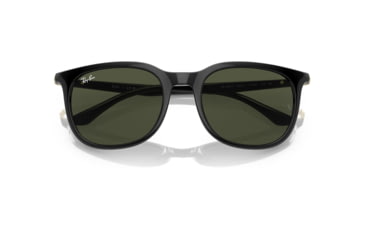 Image of Ray-Ban RB4386F Sunglasses, Black Frame, Green Lens, Asian Fit, 55, RB4386F-601-31-55