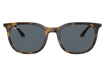 Image of Ray-Ban RB4386F Sunglasses, Havana Frame, Blue Lens, Asian Fit, 55, RB4386F-710-R5-55