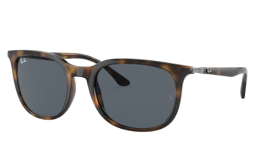 Image of Ray-Ban RB4386F Sunglasses, Havana Frame, Blue Lens, Asian Fit, 55, RB4386F-710-R5-55