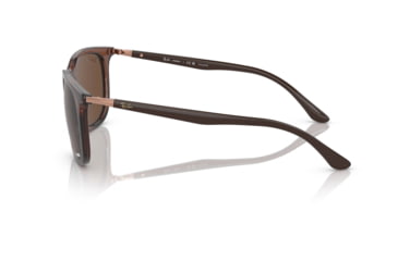 Image of Ray-Ban RB4386F Sunglasses, Transparent Brown Frame, Polarized Brown Lens, Asian Fit, 55, RB4386F-6652AN-55