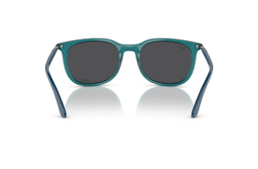 Image of Ray-Ban RB4386F Sunglasses, Transparent Turquoise Frame, Polarized Dark Grey Lens, Asian Fit, 55, RB4386F-6651K8-55