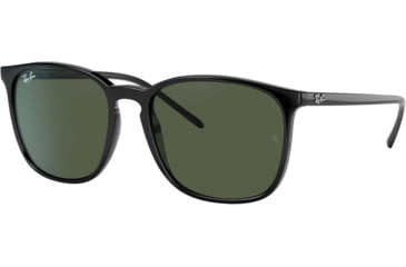 Image of Ray-Ban RB4387 Sunglasses 601/71-56 - Black Frame, Green Lenses