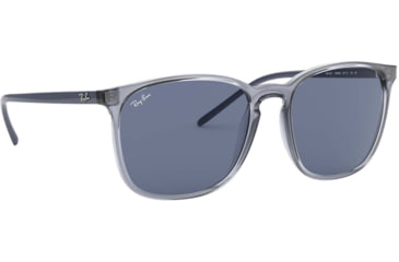 Image of Ray-Ban RB4387 Sunglasses 639980-56 - Trasparent Blue Frame, Blue Lenses