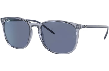 Image of Ray-Ban RB4387 Sunglasses 639980-56 - Trasparent Blue Frame, Blue Lenses