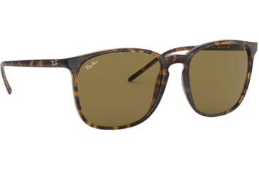 Image of Ray-Ban RB4387 Sunglasses 710/73-56 - Havana Frame, Dark Brown Lenses
