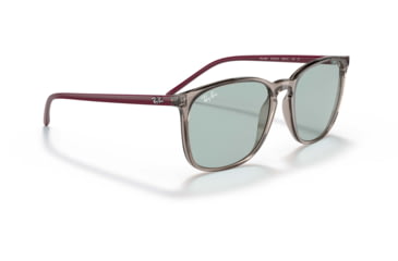 Image of Ray-Ban RB4387 Sunglasses, Evolve Photo Green to Blue Lenses, Transparent Grey, 56, RB4387-6572Q5-56