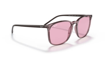 Image of Ray-Ban RB4387 Sunglasses, Evolve Photo Pink to Blue Lenses, Transparent Violet, 56, RB4387-6574Q3-56