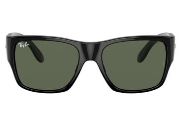 Image of Ray-Ban RJ9287S Wayfarer Nomad Junior Sunglasses - Kids, Black Frame, Dark Green Lens, 48, RJ9287S-100-71-48