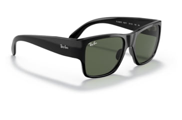 Image of Ray-Ban RJ9287S Wayfarer Nomad Junior Sunglasses - Kids, Black Frame, Dark Green Lens, 48, RJ9287S-100-71-48