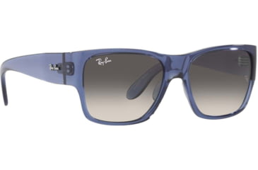 Image of Ray-Ban RJ9287S Wayfarer Nomad Junior Sunglasses - Kids, Transparent Blue Frame, Grey Gradient Lens, 51, RJ9287S-711411-51