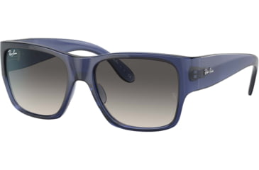 Image of Ray-Ban RJ9287S Wayfarer Nomad Junior Sunglasses - Kids, Transparent Blue Frame, Grey Gradient Lens, 51, RJ9287S-711411-51