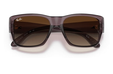 Image of Ray-Ban RJ9287S Wayfarer Nomad Junior Sunglasses - Kids, Transparent Dark Brown Frame, Brown Gradient Lens, 48, RJ9287S-711513-48
