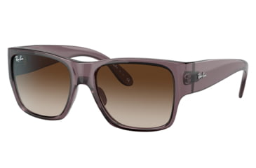 Image of Ray-Ban RJ9287S Wayfarer Nomad Junior Sunglasses - Kid's, Transparent Dark Brown Frame, Brown Gradient Lens, 48, RJ9287S-711513-48