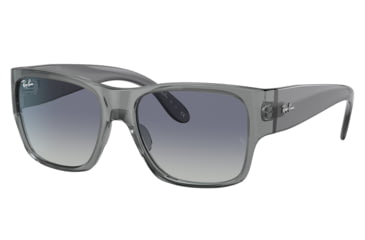 Image of Ray-Ban RJ9287S Wayfarer Nomad Junior Sunglasses - Kid's, Transparent Grey Frame, Grey Gradient Blue Lens, 48, RJ9287S-71134L-48