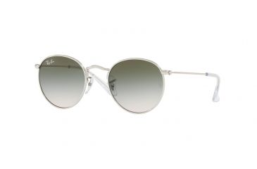 Image of Ray-Ban RJ9547S Sunglasses 212/2C-44 - Silver Frame, Light Brown Gradient Green Lenses