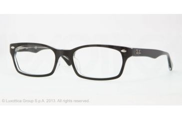 Image of Ray-Ban RX5150F Eyeglass Frames 2034-52 - Top Black On Transparent Frame