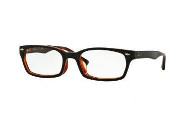 Image of Ray-Ban RX5150F Eyeglass Frames 2044-52 - Top Black On Red Havana Frame