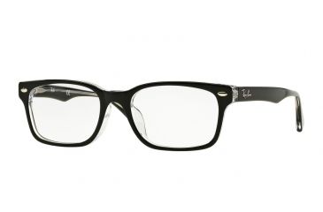 Image of Ray-Ban RX5286F Eyeglass Frames 2034-53 - Top Black On Transparent Frame