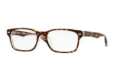 Image of Ray-Ban RX5286F Eyeglass Frames 5082-53 - Top Havana On Transparent Frame