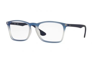 Image of Ray-Ban RX7045F Eyeglass Frames 5601-57 - Blue Gradient Rubber Frame