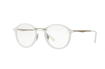 Image of Ray-Ban RX7073 Eyeglass Frames 5618-49 - Shiny White Frame