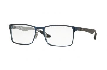 Image of Ray-Ban RX8415 Eyeglass Frames 2881-53 - Top Brushed Blue On Gunmetal Frame