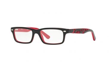 Image of Ray-Ban RY1535 Eyeglass Frames 3573-46 - Top Black On Red Frame