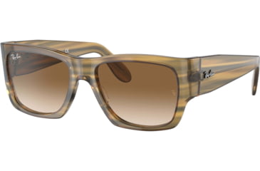 Image of Ray-Ban Wayfarer Nomad RB2187 Sunglasses, Striped Yellow, 54, RB2187-131351-54