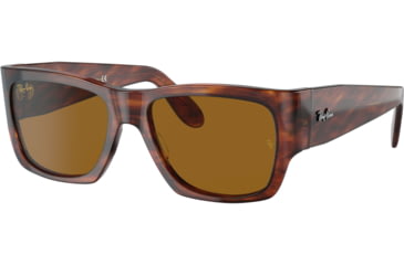 Image of Ray-Ban Wayfarer Nomad RB2187 Sunglasses, Striped Havana, 54, RB2187-954-33-54
