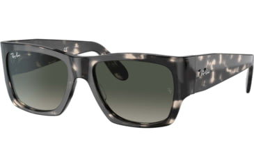 Image of Ray-Ban Wayfarer Nomad RB2187 Sunglasses, Grey Gradient Lenses, Gray Havana, 54, RB2187-133371-54