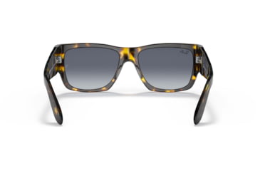 Image of Ray-Ban Wayfarer Nomad RB2187 Sunglasses, Light Blue Gradient Grey Lenses, Yellow Havana, 54, RB2187-133286-54