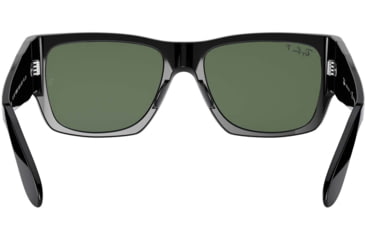 Image of Ray-Ban Wayfarer Nomad RB2187 Sunglasses Polarized, Black, G-15 Green, 54, RB2187-901-58-54