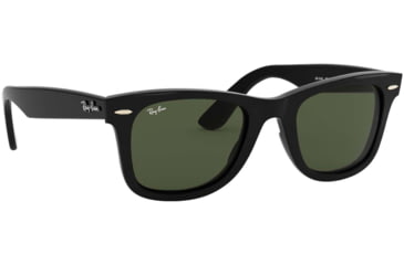 Image of Ray-Ban WAYFARER RB4340 Sunglasses 601-50 - Black Frame, Green Lenses