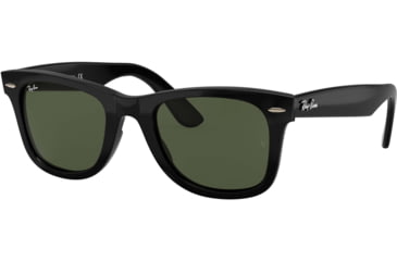 Image of Ray-Ban WAYFARER RB4340 Sunglasses 601-50 - Black Frame, Green Lenses