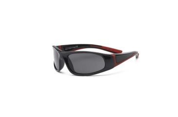 Image of Real Kids Shades Black/Red Double Injection Flex Fit Frame with PC Smoke Lens 4+, Boys 4BOLBKRD