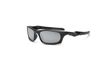 Image of Real Kids Shades Black Sport Polycarbonate Frame with PC/Polarized Lens 7+, Unisex 7STOBLKP2