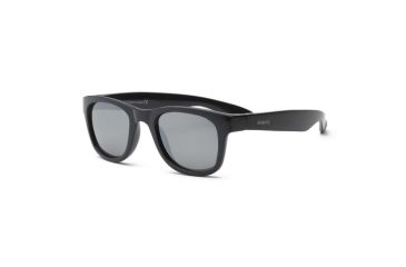 Image of Real Kids Shades Black Square Flex Fit Frame with Silver Mirror Lens 2+, Unisex 2SURBLK