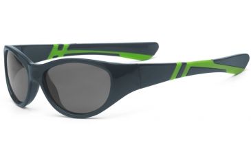 Image of Real Kids Shades Boy's Unbreakable Sunglasses, Graphite/Lime Frame with Smoke Lens, Kid 4DISGRLM
