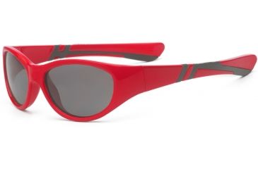 Image of Real Kids Shades Boy's Unbreakable Sunglasses, Red/Black Frame with Smoke Lens, Kid 4DISRDBK