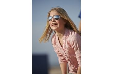 Image of Real Kids Shades Storm Sunglasses, Silver Frame with Polarized Smoke Lens, Young Adult 10STOSLVP2