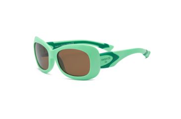 Image of Real Kids Shades Girl's Unbreakable Breeze Sunglasses, Light Green/Grass Green Frame with Polarized Brown, Kid 4BRELGGGP2