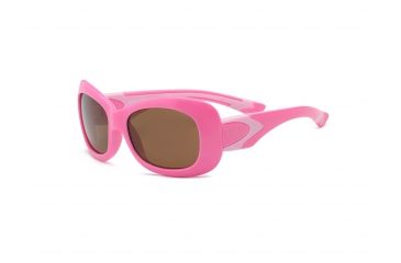 Image of Real Kids Shades Girl's Unbreakable Breeze Sunglasses, Pink Frame with Polarized Brown Lens, Kid 4BREPKPKP2