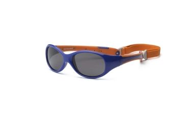 Image of Real Kids Shades Navy/Orange Double Injection Flex Fit Removable Band Frame with PC Smoke Lens 4+, Boys 4EXPNVOR