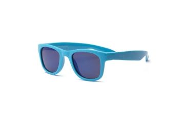 Image of Real Kids Shades Neon Blue Square Flex Fit Frame with Blue Mirror Lens 2+, Unisex 2SURNBL
