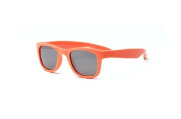 Image of Real Kids Shades Neon Orange Square Flex Fit Frame with Silver Mirror Lens 2+, Unisex 2SURNOR