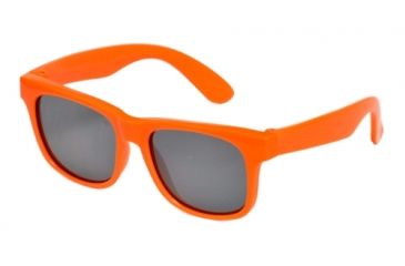 Image of Real Kids Shades Neon Orange Square Flex Fit Frame with Silver Mirror Lens 7+, Unisex 7SURNOR